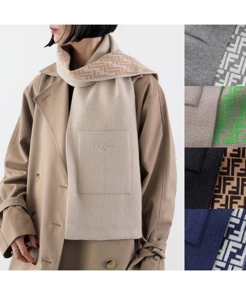 FENDI KIDS マフラー JUQ020 AO29 刺繍ロゴ 無地 FF柄 FENDI KIDS マフラー JUQ020 AO29 無地