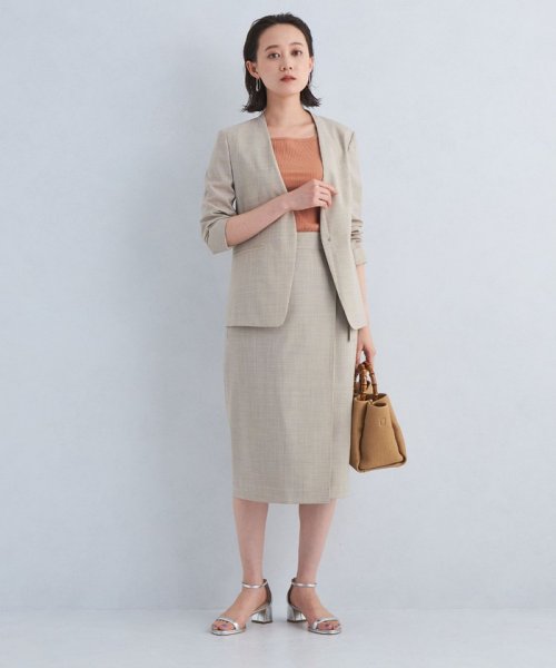 ライト カチリラ ノーラペル ジャケット◇No07◇ B77 W58 H88 着用サイズ：M 防シワ