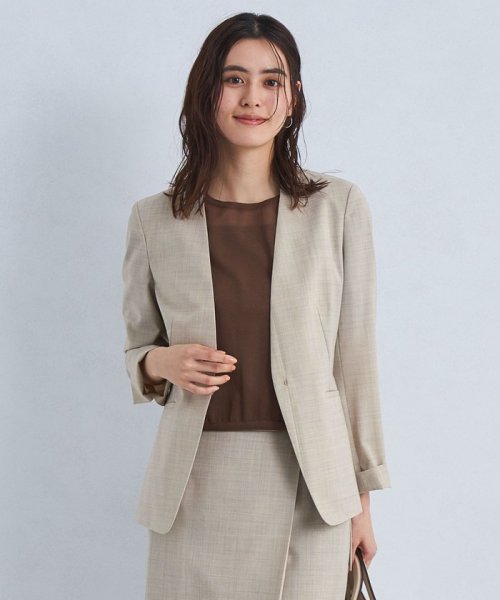 ライト カチリラ ノーラペル ジャケット◇No07◇ B77 W58 H88 着用サイズ：M 防シワ