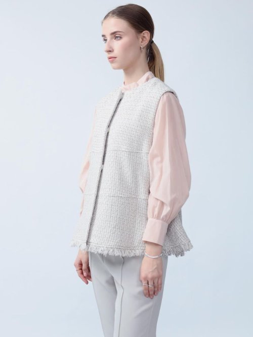 ミックスファンシーツイードジレ トップス ベスト・ジレ M1938727412(14720円)