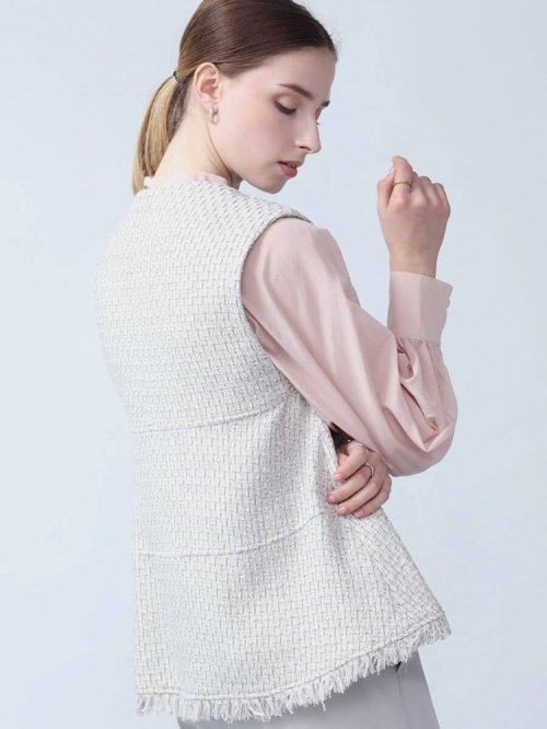 ミックスファンシーツイードジレ トップス ベスト・ジレ M1938727412(14720円)