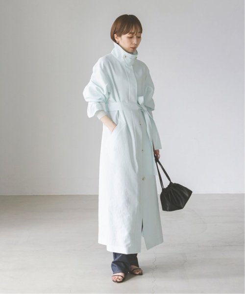ライトフルクロススタンドカラーロングコート 