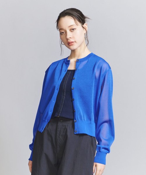 BEAUTY&YOUTH UNITED ARROWS(ビューティーアンドユース　ユナイテッドアローズ)/シアー クルーネック カーディガン －ウォッシャブル－/img12