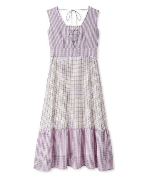 チェック柄ワンピース 予めご了承ください