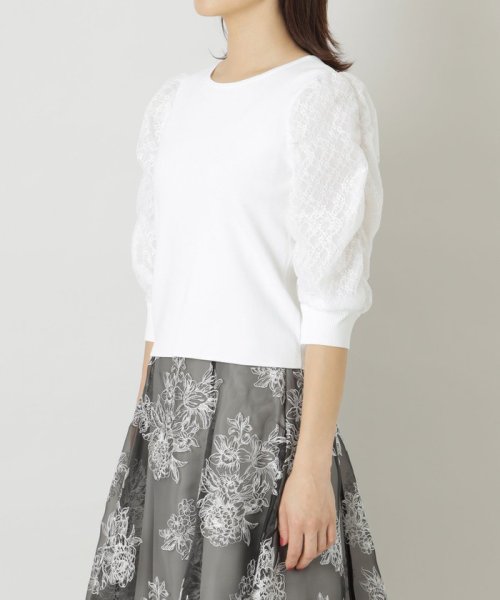 TO BE CHIC(L SIZE)(トゥービーシック Lサイズ)/【L】レースコンビ プルオーバーニット/img05