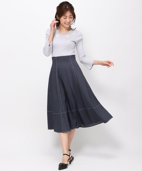 【2024春夏新作】レースカラー刺繍ニット/MM418313