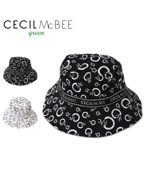 CECIL McBEE green(セシルマクビーグリーン)/ セシルマクビーグリーン CECIL McBEE green バケットハット 帽子 ゴルフウェア オールオーバー レディース BUCKET HAT ブラック ホ/img01