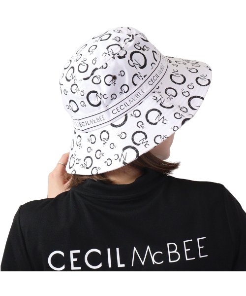 CECIL McBEE green(セシルマクビーグリーン)/ セシルマクビーグリーン CECIL McBEE green バケットハット 帽子 ゴルフウェア オールオーバー レディース BUCKET HAT ブラック ホ/img09