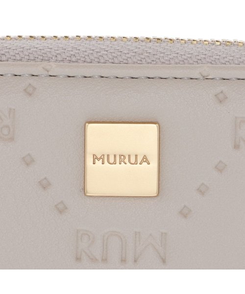 MURUA(ムルーア)/ ムルーア MURUA キーケース キーホルダー レディース 5連 L字ファスナー EMBOSS ブラック ベージュ ライト グリーン 黒 MR－W1214/img07