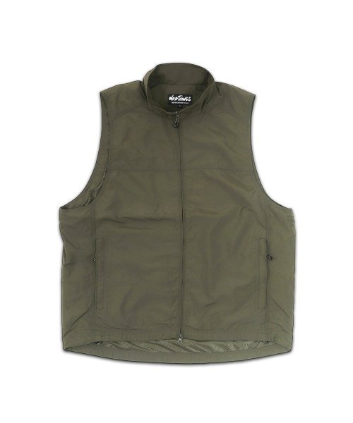 WILD THINGS(ワイルド シングス)/ WILD THINGS ワイルドシングス ベスト ナイロン ユーティリティ アウター メンズ 撥水 UVカット UTILITY VEST ブラック オリーブ /img09