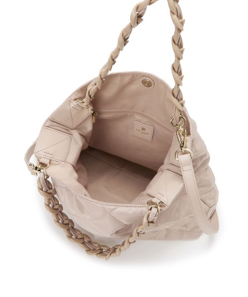 【TREASURE TOPKAPI】キルティング アクリルチェーン付 トート バッグ TREASURE TOPKAPI