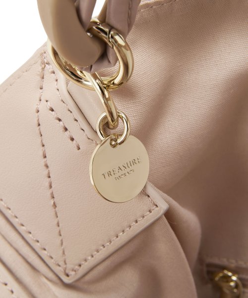 【TREASURE TOPKAPI】キルティング アクリルチェーン付 トート バッグ TREASURE TOPKAPI