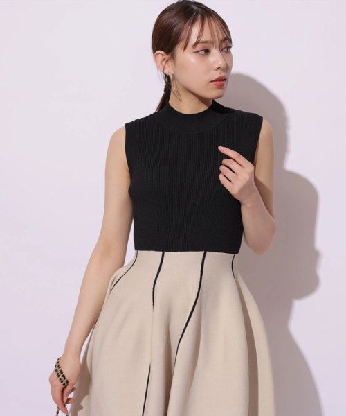 フレアニットワンピース 予めご了承ください