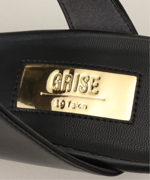 GRISE 5.5cmレザーアシメカットミュールサンダル GRISE Talon 予めご了承ください