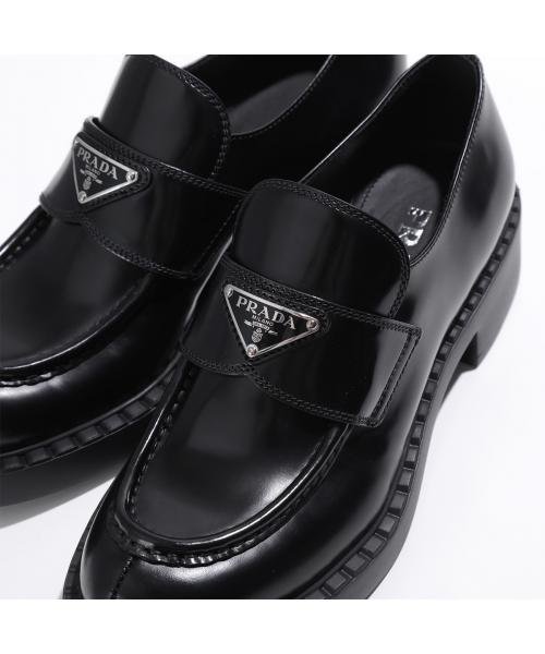 セール】PRADA ローファー チョコレート 1D246M ULS ブラッシュド 