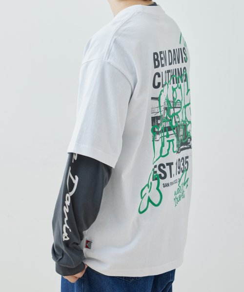 JUNRed(ジュンレッド)/【 BENDAVIS別注 】j.n.r.d / リアルレイヤードロングTシャツ/img11