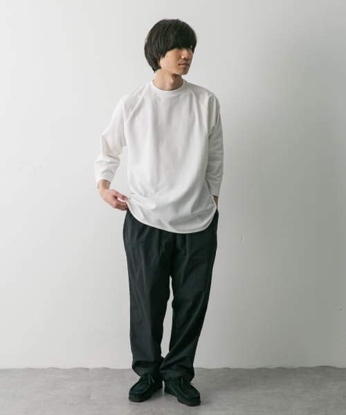 URBAN RESEARCH DOORS(アーバンリサーチドアーズ)/『イージーケア』ポンチ8分袖フットボールTシャツ/img05