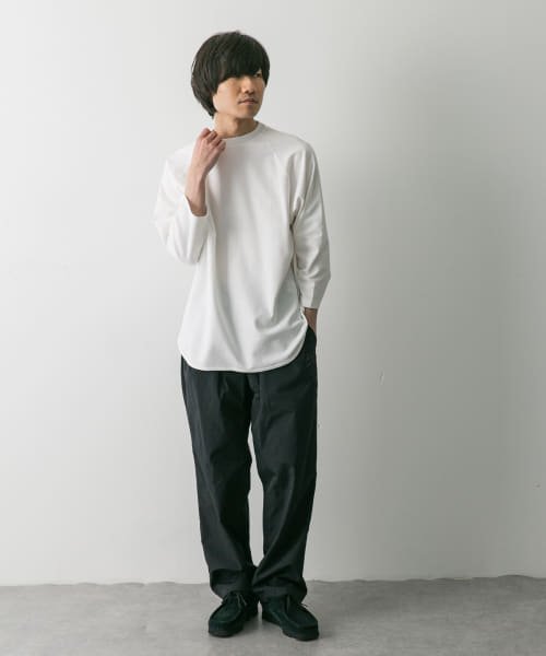 URBAN RESEARCH DOORS(アーバンリサーチドアーズ)/『イージーケア』ポンチ8分袖フットボールTシャツ/img06