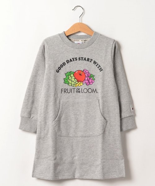 FRUIT OF THE LOOM(フルーツオブザルーム)/【Kid's】FRUIT OF THE LOOM/フルーツオブザルーム　フルーツロゴスウェットワンピース / キッズ 裏毛/img07