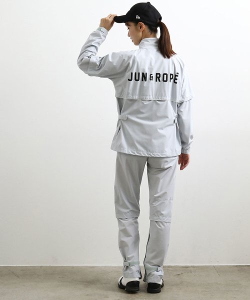 JUN and ROPE(ジュン＆ロペ)/【耐水】【透湿】バックロゴプリント防水レインブルゾン/img08