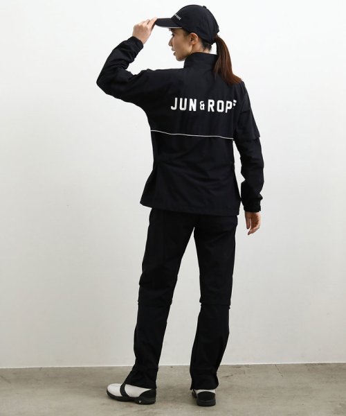 JUN and ROPE(ジュン＆ロペ)/【耐水】【透湿】バックロゴプリント防水レインブルゾン/img36