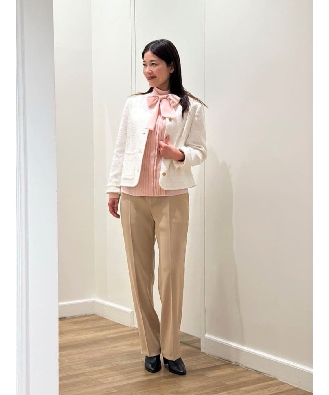 コットンツイードノーカラージャケット(505831255)｜阪急百貨店公式