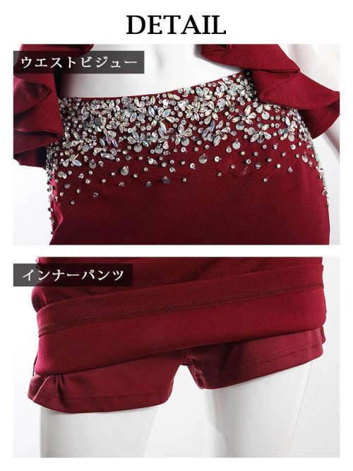 Rew-You(リューユ)/セットアップ キャバ ドレス リボン クリスマス ビジュー 谷間 高級ドレス ブランドドレス XS 小さいサイズ 赤 緑 AngelR エンジェルアール/img14