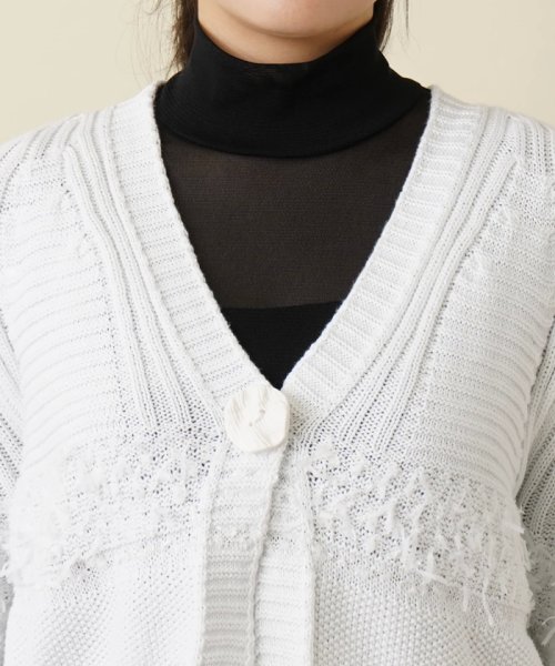 ショート丈ニットカーディガン 
