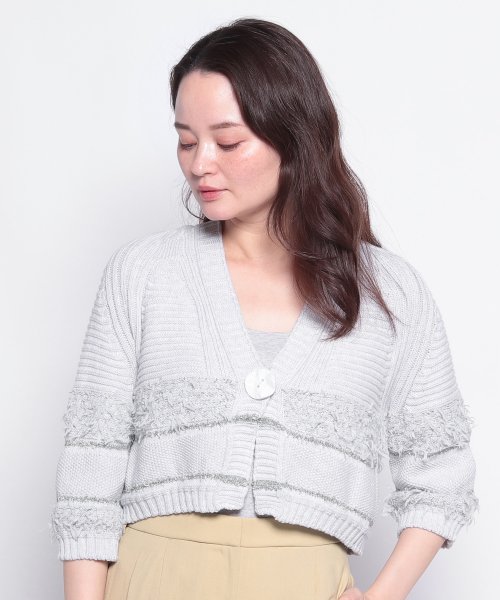 ショート丈ニットカーディガン 