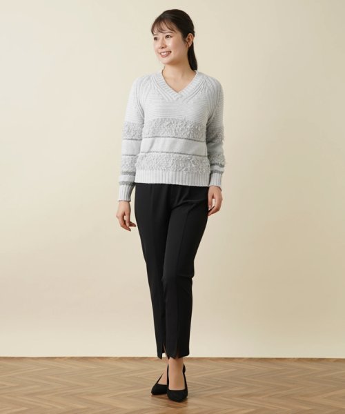 Vネックニットプルオーバー 