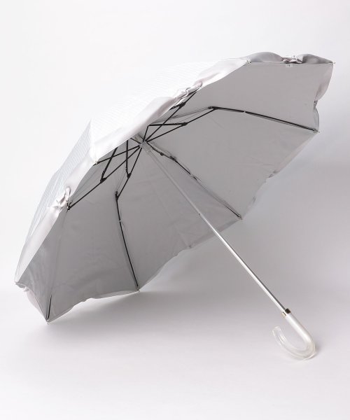 LANVIN en Bleu(umbrella)(ランバンオンブルー（傘）)/晴雨兼用折りたたみ日傘　ストライプサテンリボン/img01