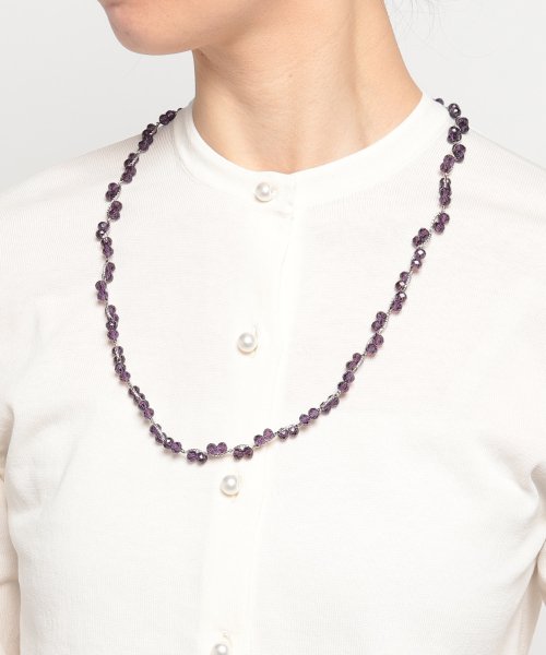 ガラスビーズネックレス 