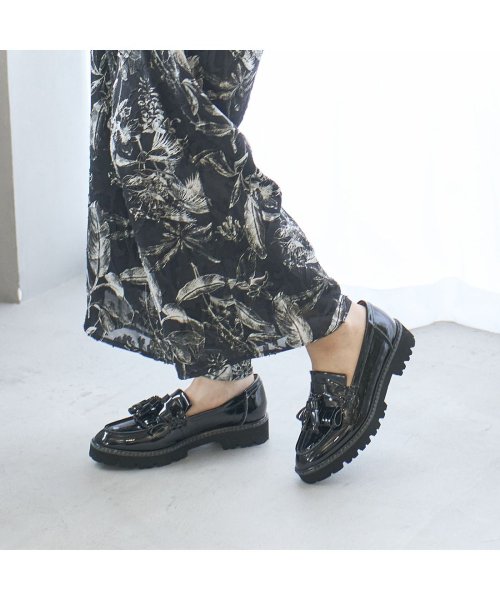 厚底タッセルローファー 厚底タッセルローファー D1579675846(12100円)