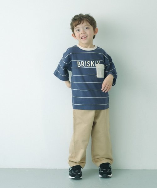 green label relaxing （Kids）(グリーンレーベルリラクシング（キッズ）)/TJ ボーダー ポケット Tシャツ 100cm－130cm/img01