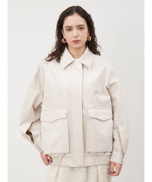 袖ボリュームスウィングブルゾン 予めご了承ください