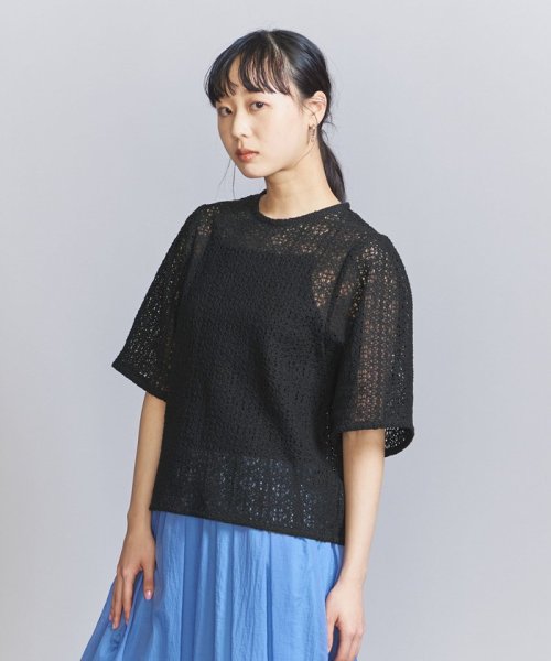 BEAUTY&YOUTH UNITED ARROWS(ビューティーアンドユース　ユナイテッドアローズ)/ラッセルレース ショートスリーブ トップス/img08