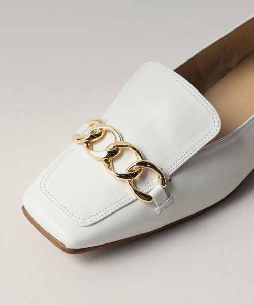 スクエアチェーンローファー フラット20↑ あらかじめご了承ください