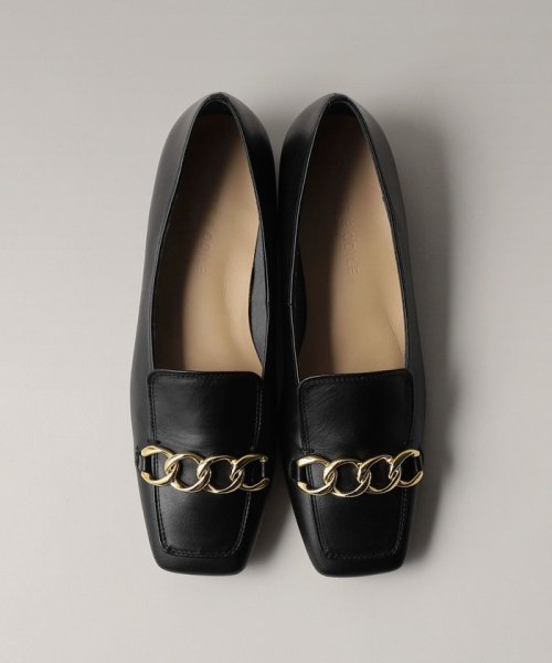 スクエアチェーンローファー フラット20↑ あらかじめご了承ください