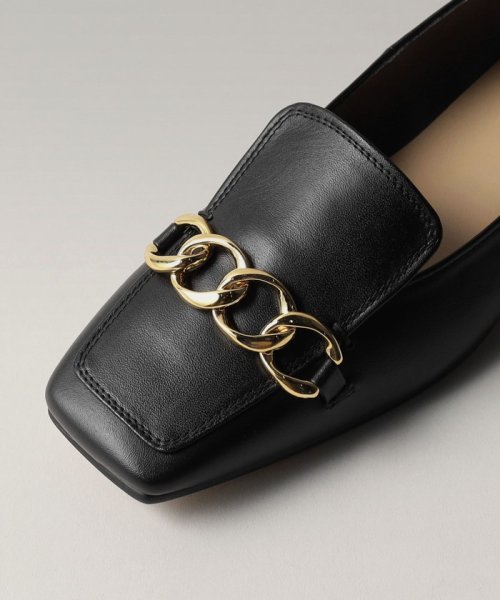 スクエアチェーンローファー フラット20↑ あらかじめご了承ください