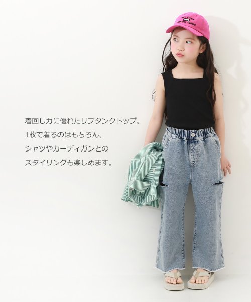 devirock(デビロック)/リブタンクトップ 子供服 キッズ 女の子 トップス タンクトップ キャミソール ノースリーブ /img02