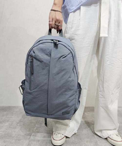 UNGRID bag(アングリッド　バッグ)/牛革付属 カラビナ付　大容量　超軽量　撥水ナイロン　多機能リュック＆ショルダーバッグ 　2点セット/img40