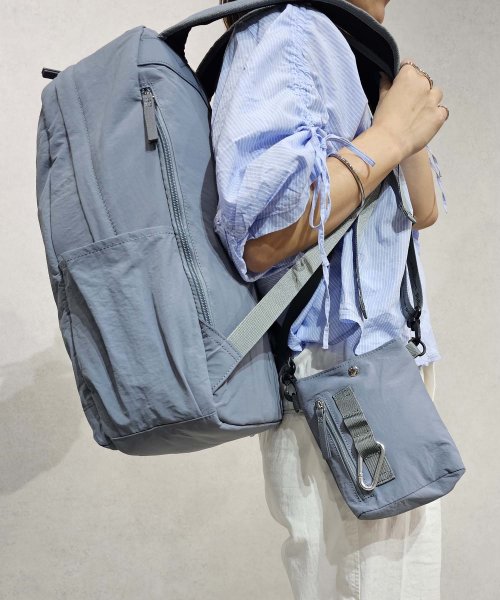 UNGRID bag(アングリッド　バッグ)/牛革付属 カラビナ付　大容量　超軽量　撥水ナイロン　多機能リュック＆ショルダーバッグ 　2点セット/img42