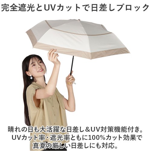 BACKYARD FAMILY(バックヤードファミリー)/手動折りたたみ日傘 晴雨兼用 3段式完全遮光 50cm/img05
