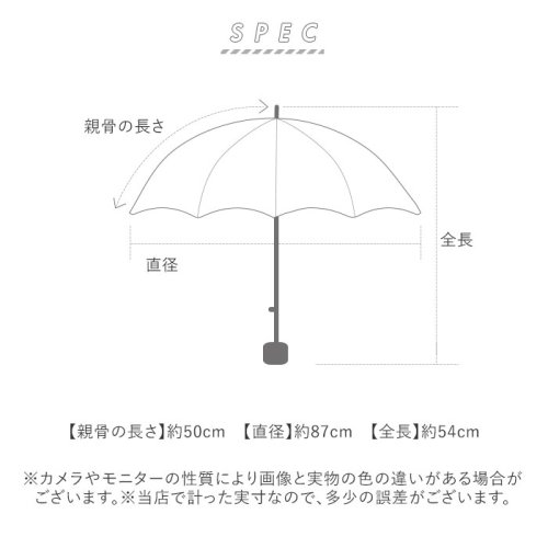 BACKYARD FAMILY(バックヤードファミリー)/手動折りたたみ日傘 晴雨兼用 3段式完全遮光 50cm/img12