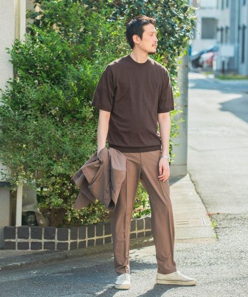 URBAN RESEARCH DOORS(アーバンリサーチドアーズ)/LIFE STYLE TAILOR　ハイゲージクルーネック半袖ニット/img19