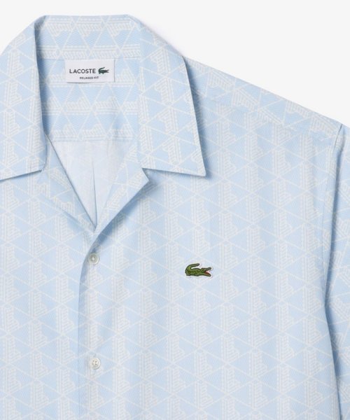 LACOSTE Mens(ラコステ　メンズ)/オールオーバーモノグラムプリントオープンカラーシャツ/img18