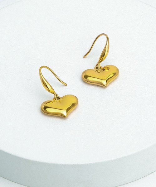 shoppinggo(ショッピングゴー)/ピアス ハート キラキラ ビジューピアス ロングピアス ゴールド フープピアス きれいめ レディース 人気アクセサリー/img03