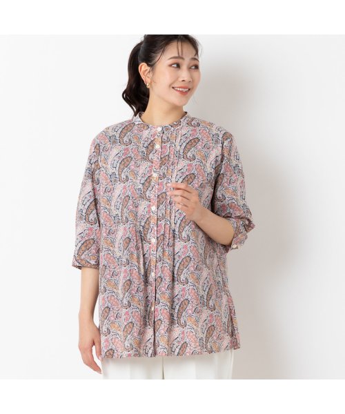 リバティプリント ペーズリー柄ピンタックシャツ 人気・おすすめ｜使いやすい・旅行におすすめ 品質保証 全国発送 正規品・日本国内発送・安心保証付き