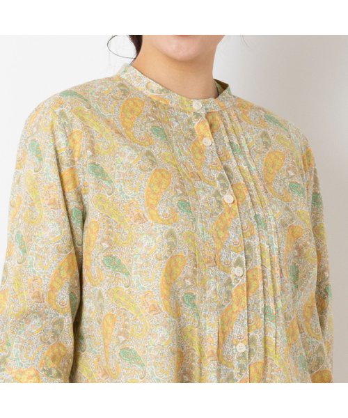 リバティプリント ペーズリー柄ピンタックシャツ 人気・おすすめ｜使いやすい・旅行におすすめ 品質保証 全国発送 正規品・日本国内発送・安心保証付き