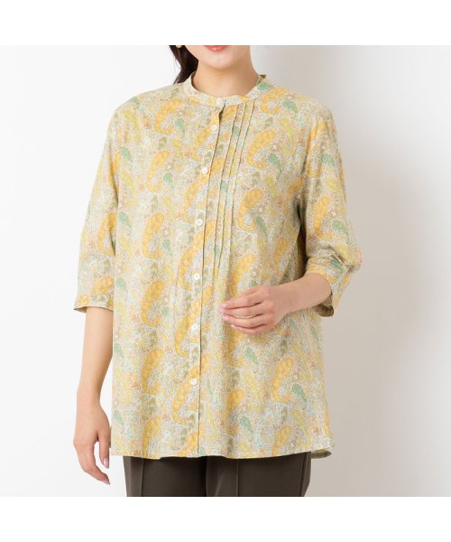 リバティプリント ペーズリー柄ピンタックシャツ 人気・おすすめ｜使いやすい・旅行におすすめ 品質保証 全国発送 正規品・日本国内発送・安心保証付き